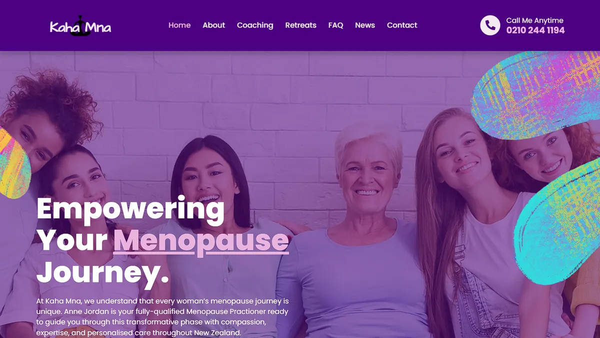 Kaha Mna website, designed by VF Digital