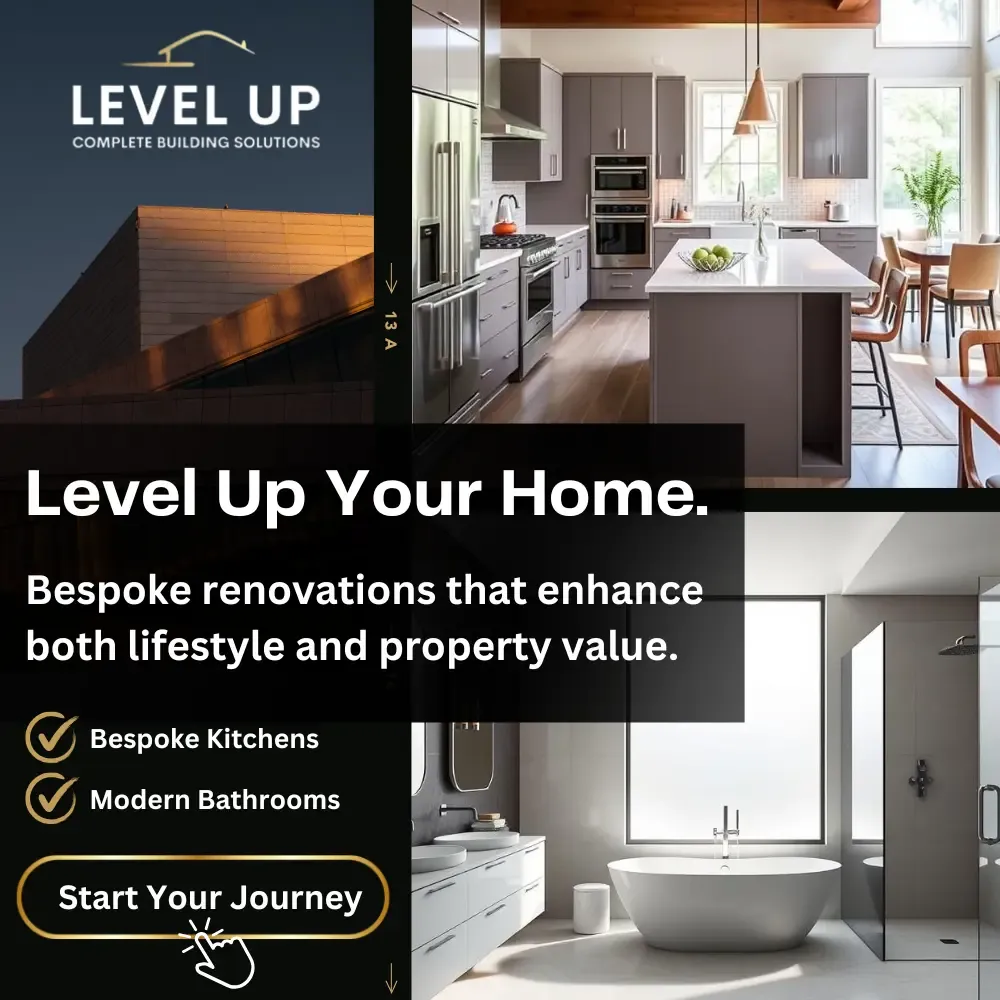 A Meta advertisement created for Level Up Complete Building Solutions