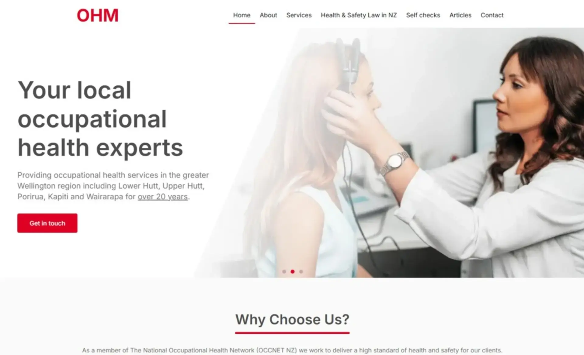 Occupational Health Map website, designed by VF Digital